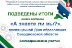 Подведены итоги онлайн-викторины «А знаете ли вы?»