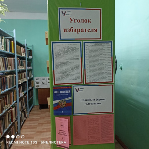 В библиотеке оформлен уголок избирателя