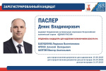 Избирательная комиссия Свердловской области зарегистрировала кандидата Паслера Дениса Владимировича на досрочных выборах Губернатора Свердловской области: сведения о кандидате