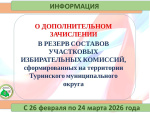 Объявлен дополнительный сбор предложений в резерв составов УИК
