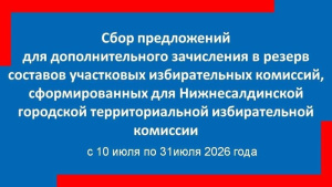 Объявлено дополнительное зачисление резерва составов УИК