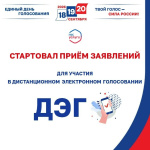 Подача заявлений для участия в дистанционном электронном голосовании (ДЭГ)