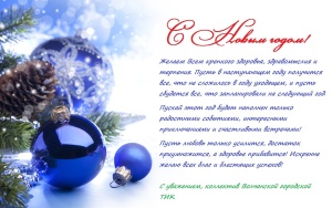 С наступающим Новым годом и Рождеством!