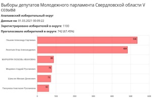 Подведены итоги выборов Молодежного Парламента Свердловской области по Алапаевскому двухмандатному округу