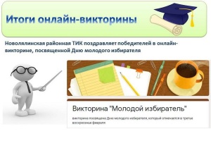 В Новой Ляле подвели итоги онлайн-викторины «Молодой избиратель»